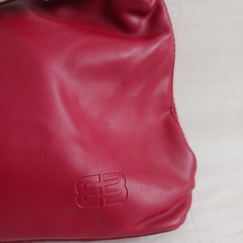 Italian handbag like new, red eco leather