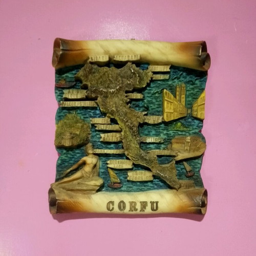 Decorative wall hanging "The Island of the Phaeacians" like new, alabaster