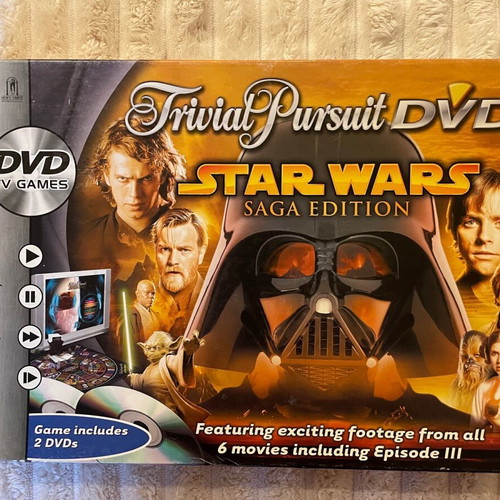 Trivial Pursuit DVD Star Wars Saga Edition board game used