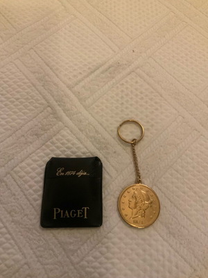 Piaget Horlogers Joailliers Geneve 1874 coin like new, gold plated
