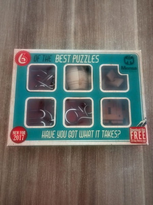 Puzzle with metal and wooden pieces used, for children 3+