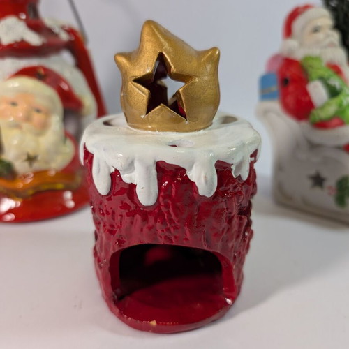 Christmas lanterns used, decorative set