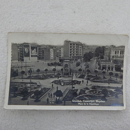Republic Square Istanbul old postcard