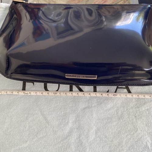Furla shoulder bag like new, blue patent leather