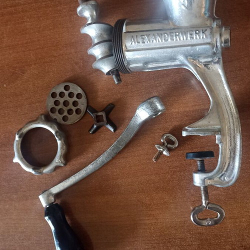 Alexanderwerk No 5 Vintage Cast Iron Meat Grinder Authentic German