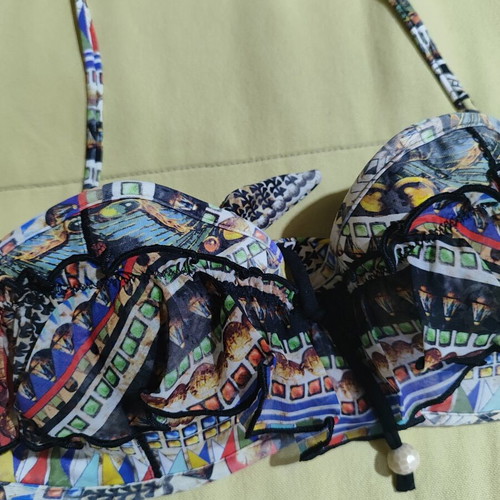 Swimsuit top used, multicolor by Actius, size M