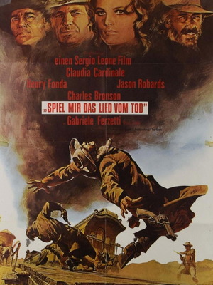 Once Upon a Time in the West Sergio Leone γερμανική κινηματογραφική αφίσα μεταχειρισμένη, 1970