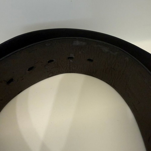 Brown leather belt Benetton with croc texture like new