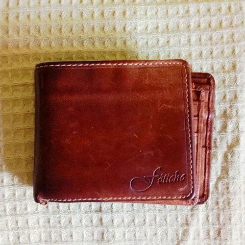 Fetiche Leather Brown Men's Leather Wallet used