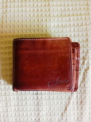 Fetiche Leather Brown Men's Leather Wallet used