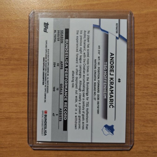 Topps Chrome Bundesliga Andrej Kramarić Gold Refractor 39/50