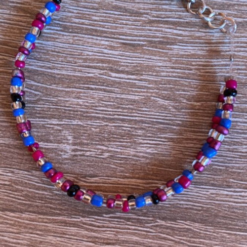 Handmade jewelry set custom order, purple and silver colors