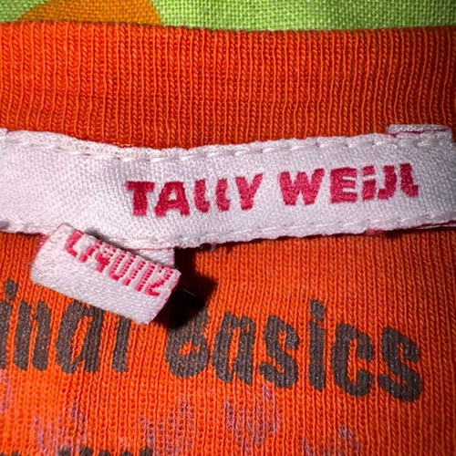 Tally t-shirt used, orange, size L, mako fabric