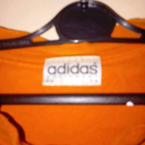 Adidas Equipment vintage unisex cotton t-shirt used, orange, M/L