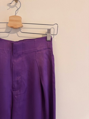 Παντελόνι σατέν Zara καινούργιο, μέγεθος XS, μωβ
