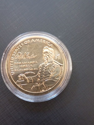 Ely S Parker Native American Dollar uncirculated coin