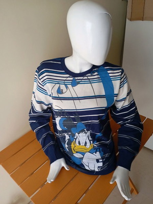 Ανδρικό πουλόβερ Surf μπλε με ζωγραφιά Donaldduck, μακρυμάνικο σαν καινούργιο