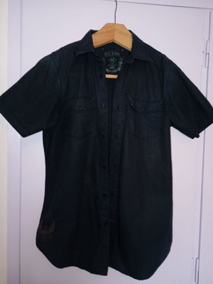 Guess κοντομάνικο πουκάμισο σαν καινούργιο, off black, μέγεθος M