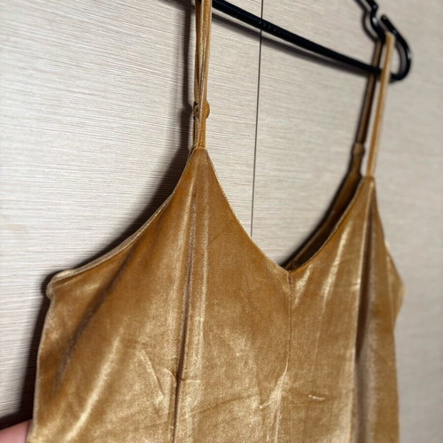 Velvet jumpsuit Glamorous like new, gold, size L