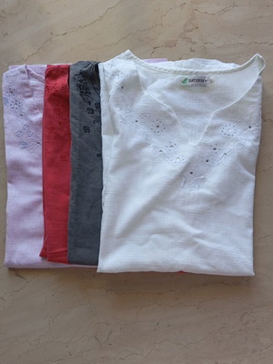 Women's cotton tops with wide straps, pack of 4, like new, XXL