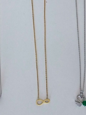 Set of 3 women's necklaces with volcanic stone, like new
