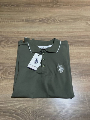 U.S. Polo Assn. μπλούζα πόλο καινούργια, πράσινη, μέγεθος M