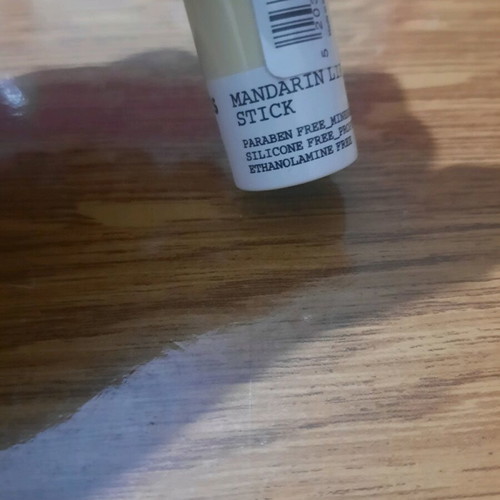 Korres Lip Balm used with mandarin