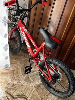 Jimix 16" children's bike used, red, needs repair