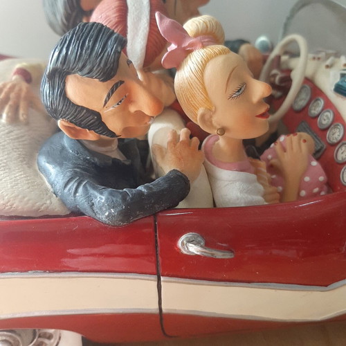 Guillermo Forchino The Fabulous Fifties sculpture used, red cabriolet