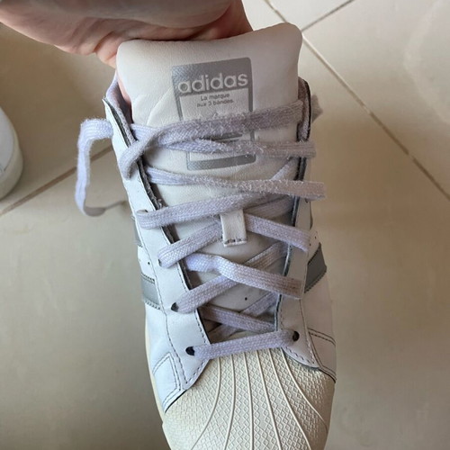 Adidas sneakers used, size 40, white and silver