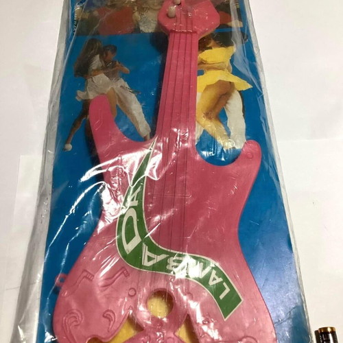 Megaplast large Greek guitar from the 1980s with Lambada theme new
