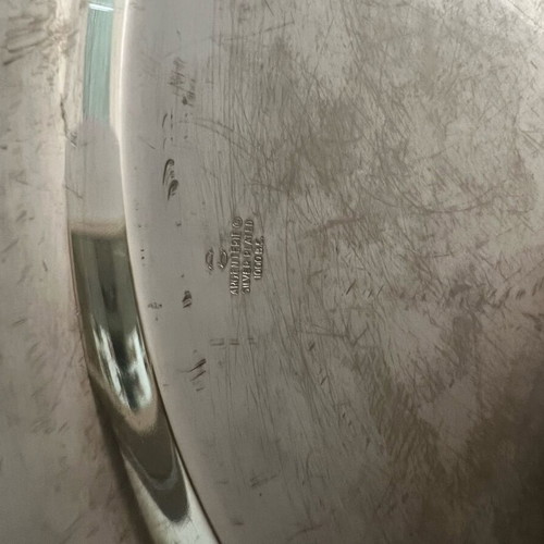 Argentepie silver plated 1000 BE plate used, 40 cm diameter