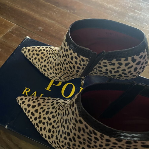 Cesare Paciotti ankle boots size 38.5 used, beige spotted