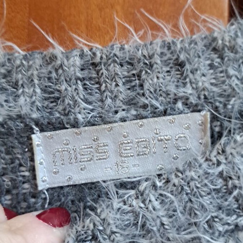 Winter blouse like new with reversible sequins, black and gray