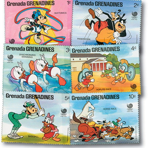 Disney Seoul Olympics 1988 Stamps Set 6 new