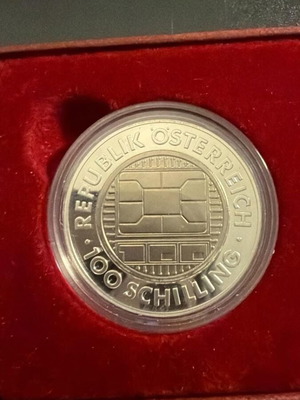 100 Schilling Austria Millennium 2000 commemorative coin used
