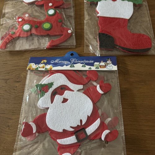 Felt Christmas figures, 15-17 cm, set of 6