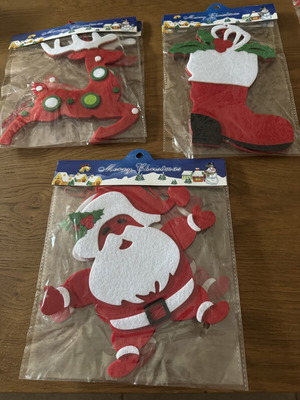 Felt Christmas figures, 15-17 cm, set of 6