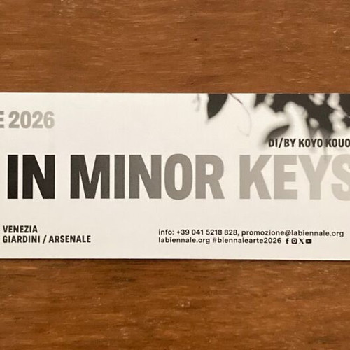 Σελιδοδείκτης Venice Biennale 2026 καινούργιος, πλαστικοποιημένος χαρτόνι