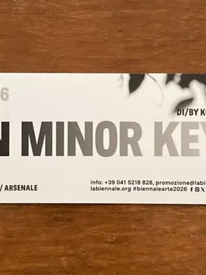 Σελιδοδείκτης Venice Biennale 2026 καινούργιος, πλαστικοποιημένος χαρτόνι