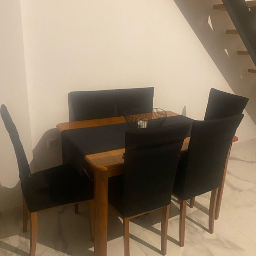 Wooden dining set with 6 chairs