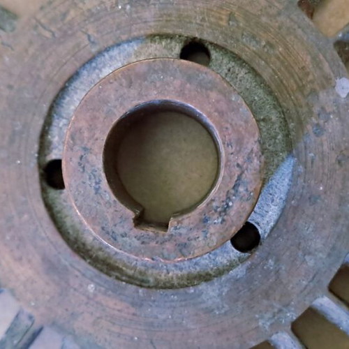 Industrial metal impeller used, diameter 14 cm