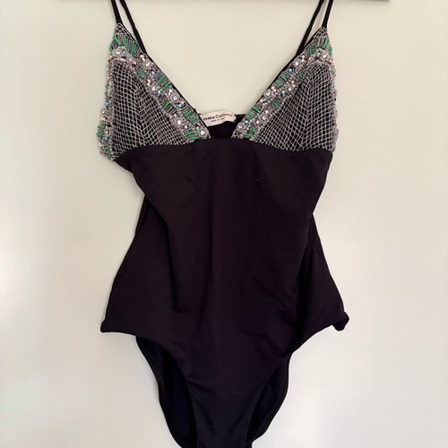 Vanda Catucci bodysuit like new, black with decorative stones