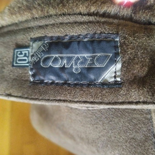 Men's leather coat brown like new, size XL