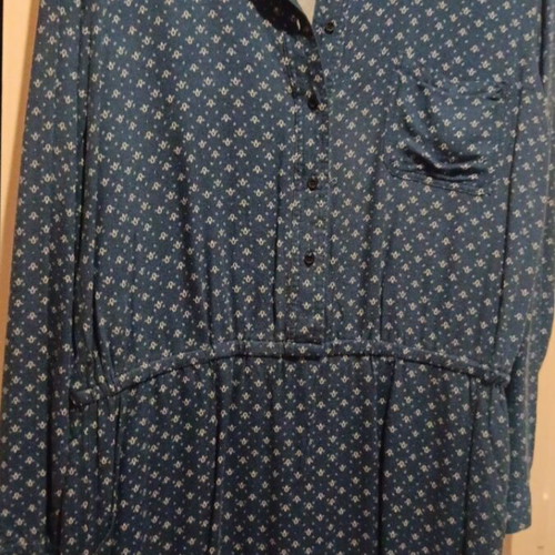 Blouse dress like new, size XL, white and blue