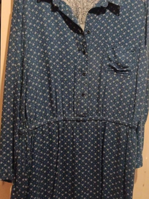 Blouse dress like new, size XL, white and blue