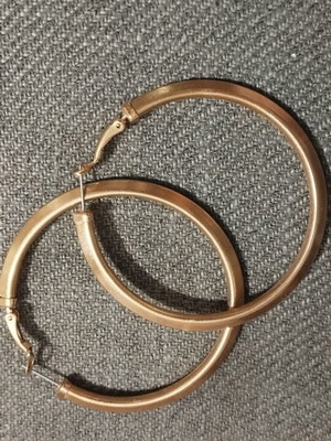 Gold Textured Hoop Earrings new, large elegant design