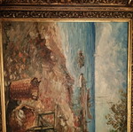 Zenetzis painting with frame authentic artwork