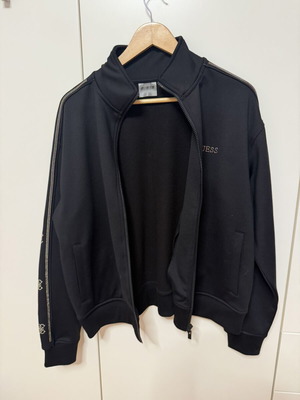 Guess women's black zip-up sweatshirt size L like new