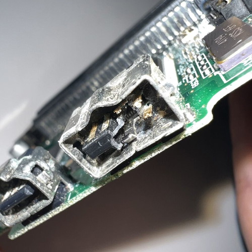 Gameboy Advance SP 101 motherboard with charger port damage